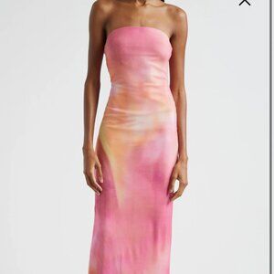 Rare London Maxi Tie Dye Sunset Color Dress - Size 4/S, NWT